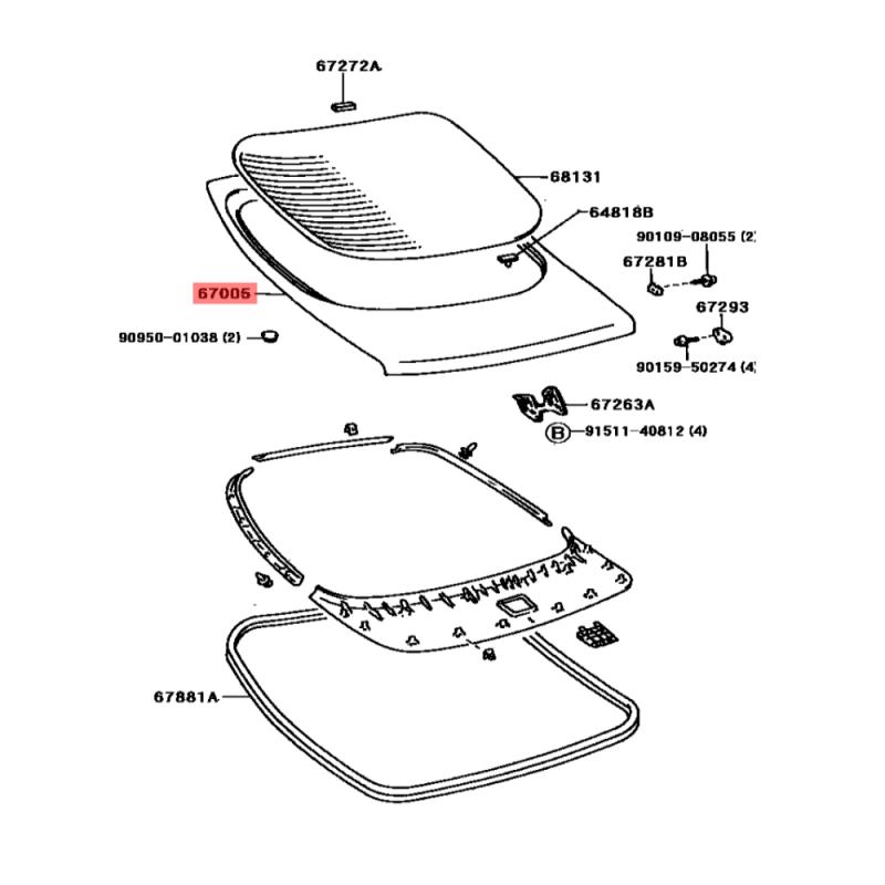 Tail Door Assembly - 67005BZE10